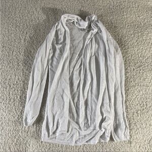 Rachel Zoe small white linen cardigan
